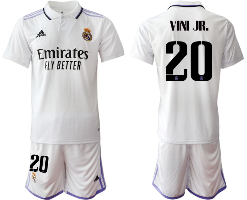 Men 2022-2023 Club Real Madrid home white 20 Soccer Jersey
